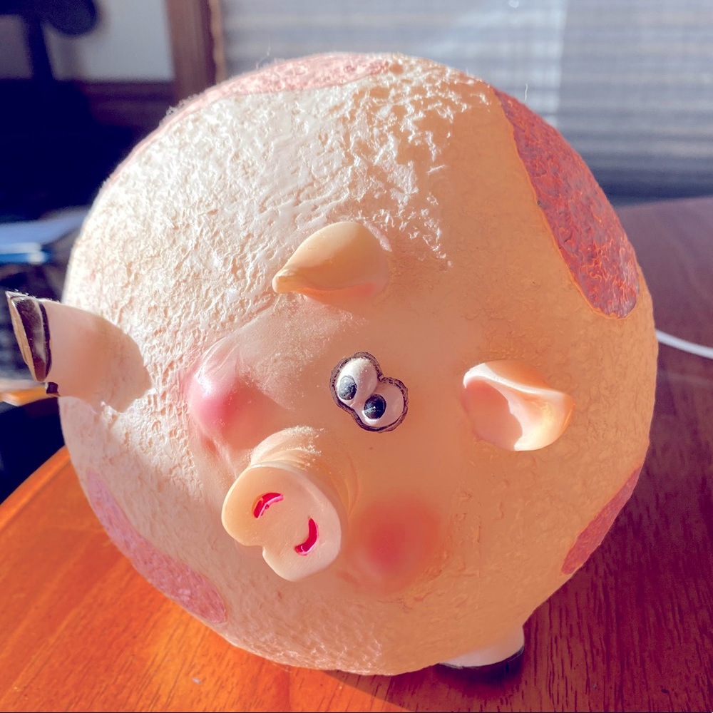 Whimsical Pink Pig Nightlight